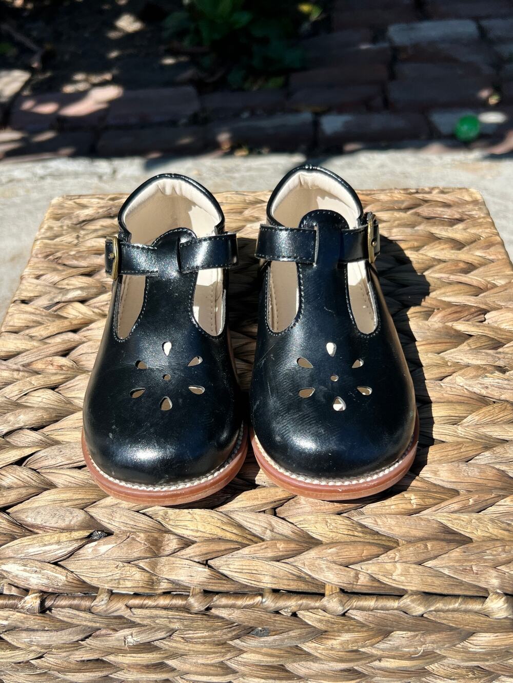Felix & Flora Toddler Leather blk Princess Dress Shoes-Mary Jane Flats size 9